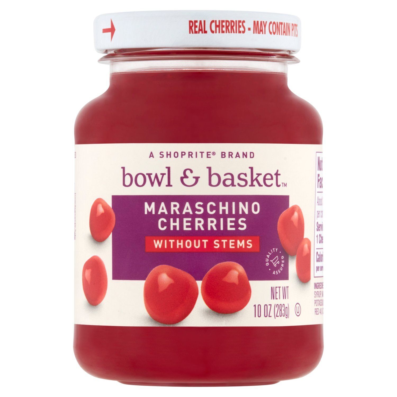 Bowl &amp; Basket Without Stems Maraschino Cherries, 10 oz