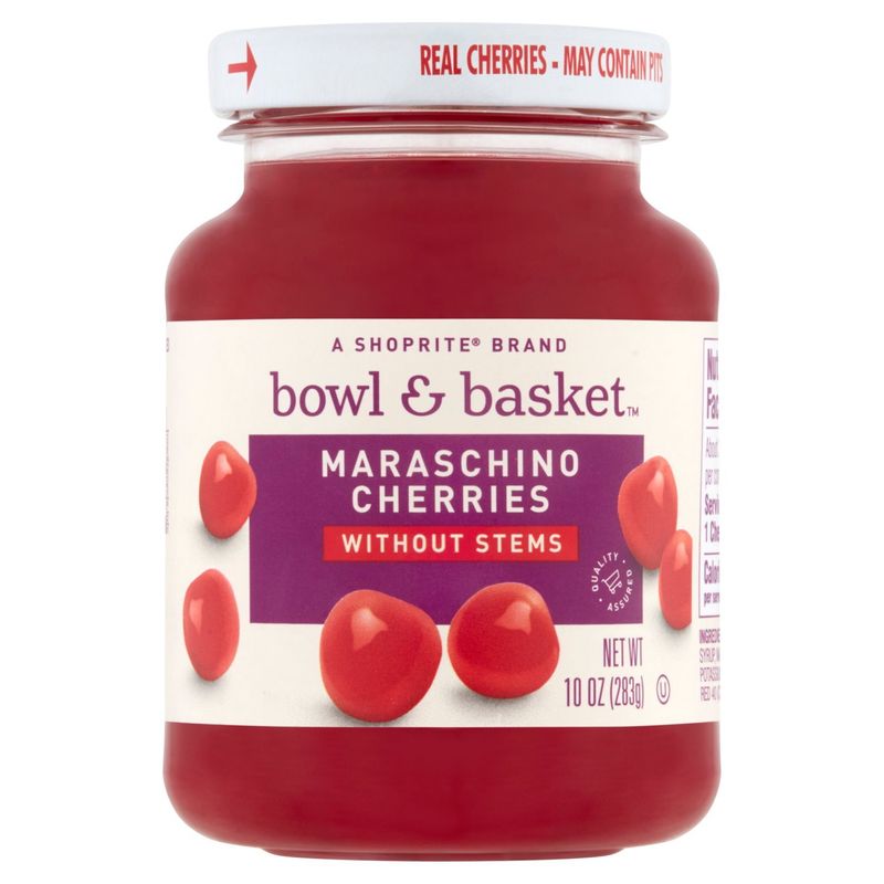 Bowl &amp; Basket Without Stems Maraschino Cherries, 10 oz