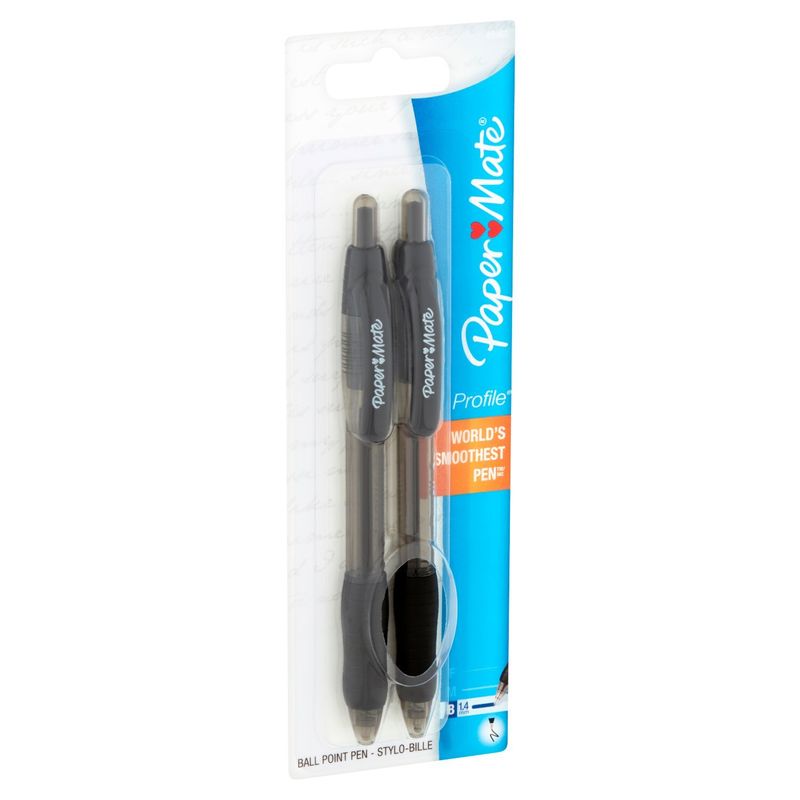 Paper Mate Profile B 1.4mm Ball Point Pen, 2 count