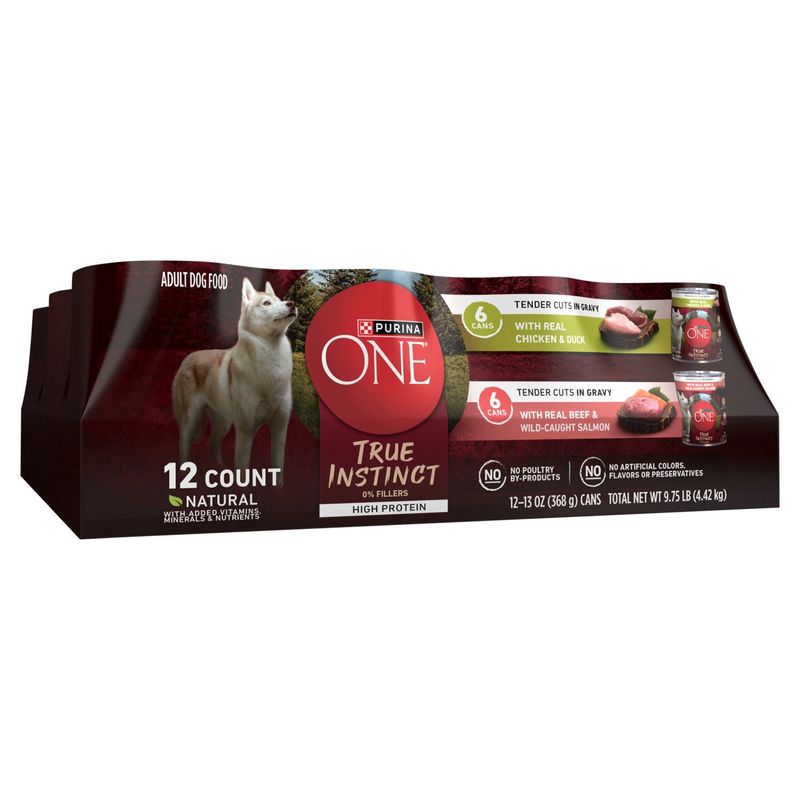 Purina ONE True Instinct Adult Dog Food, 13 oz, 12 count