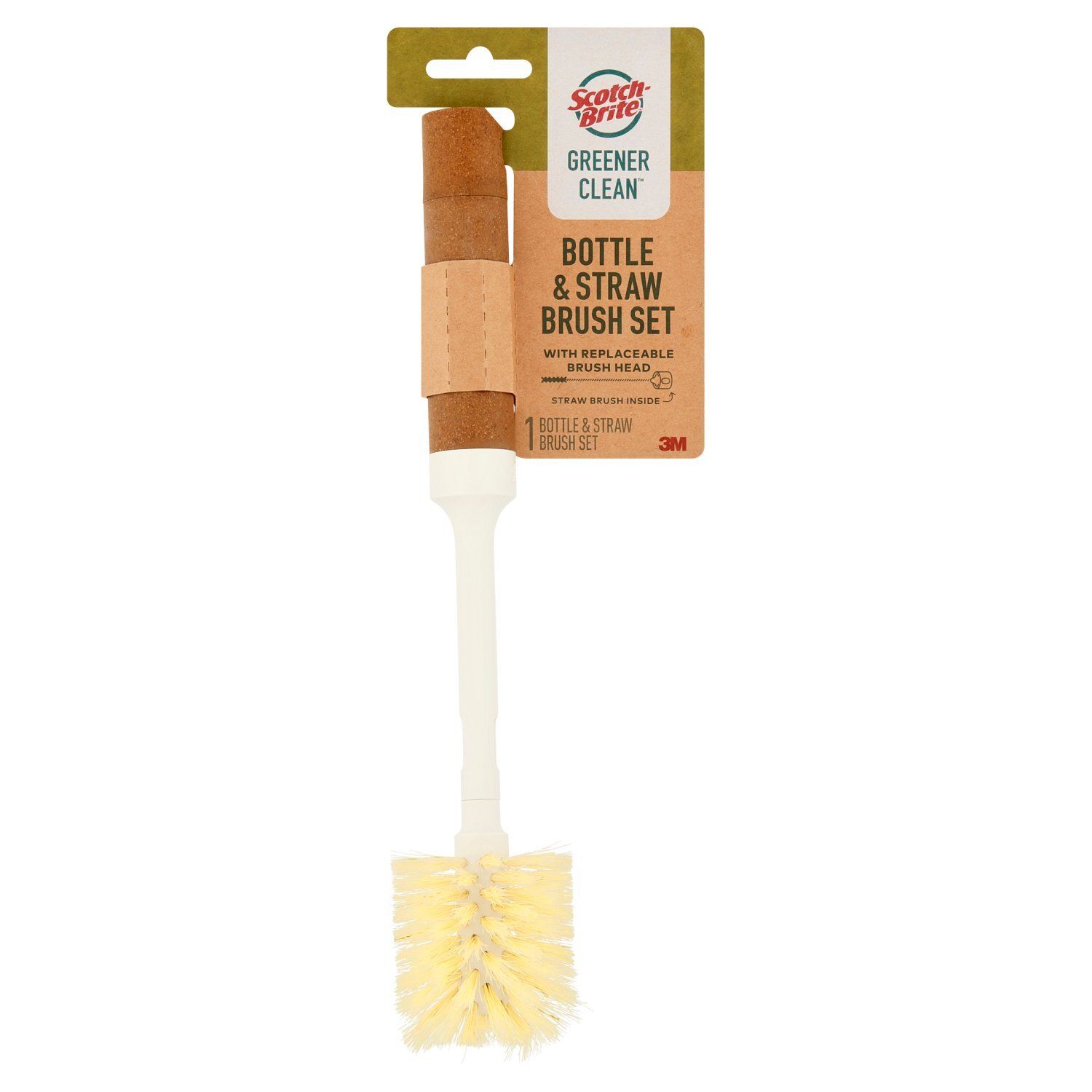 Scotch-Brite Greener Clean Bottle &amp; Straw Brush Set, 1 count