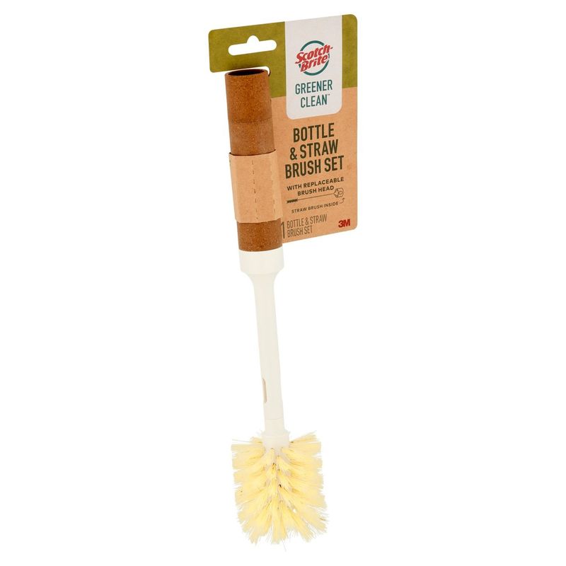Scotch-Brite Greener Clean Bottle &amp; Straw Brush Set, 1 count