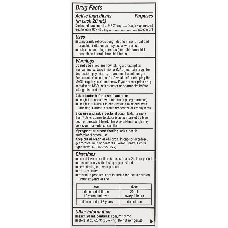 TopCare Health Non-Drowsy Guaifenesin Maximum Strength Raspberry Menthol Flavor Tussin DM Max 4 fl oz