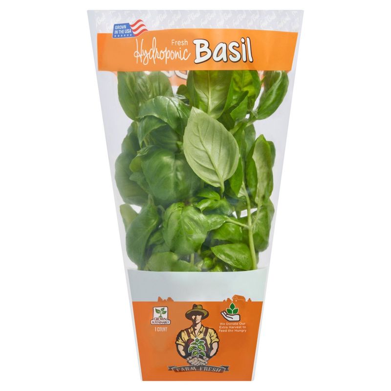 Fresh Hydroponic Basil, bunch