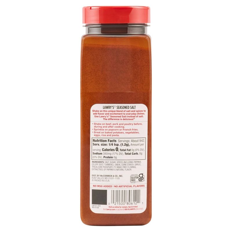 Lawry's The Original Seasoned Salt, 40 oz