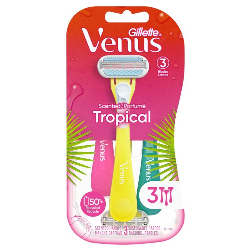 Gillette Venus Scented Tropical Disposable Razors, 3 count