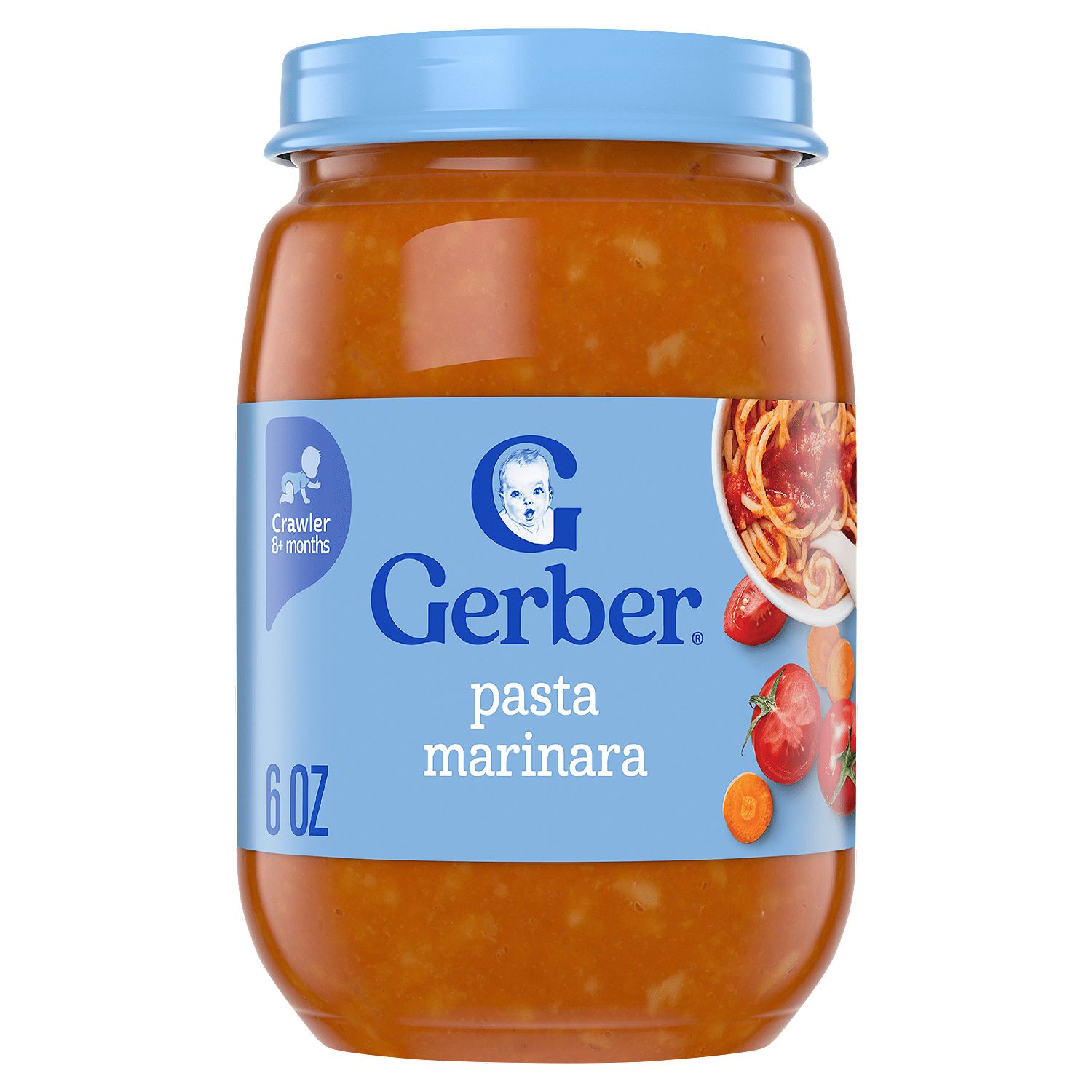 Gerber Pasta Marinara Baby Food, Crawler 8+ months, 6 oz