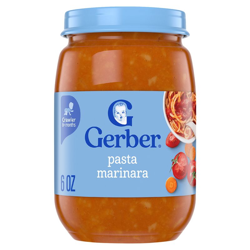 Gerber Pasta Marinara Baby Food, Crawler 8+ months, 6 oz