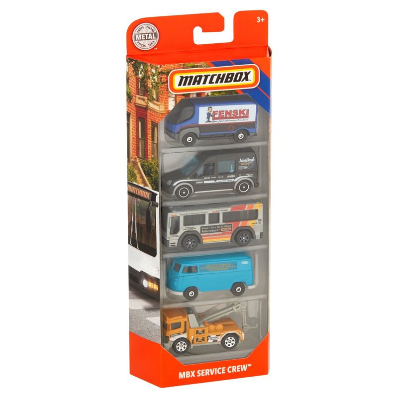 Matchbox MBX Service Crew Toys, 3+, 5 count
