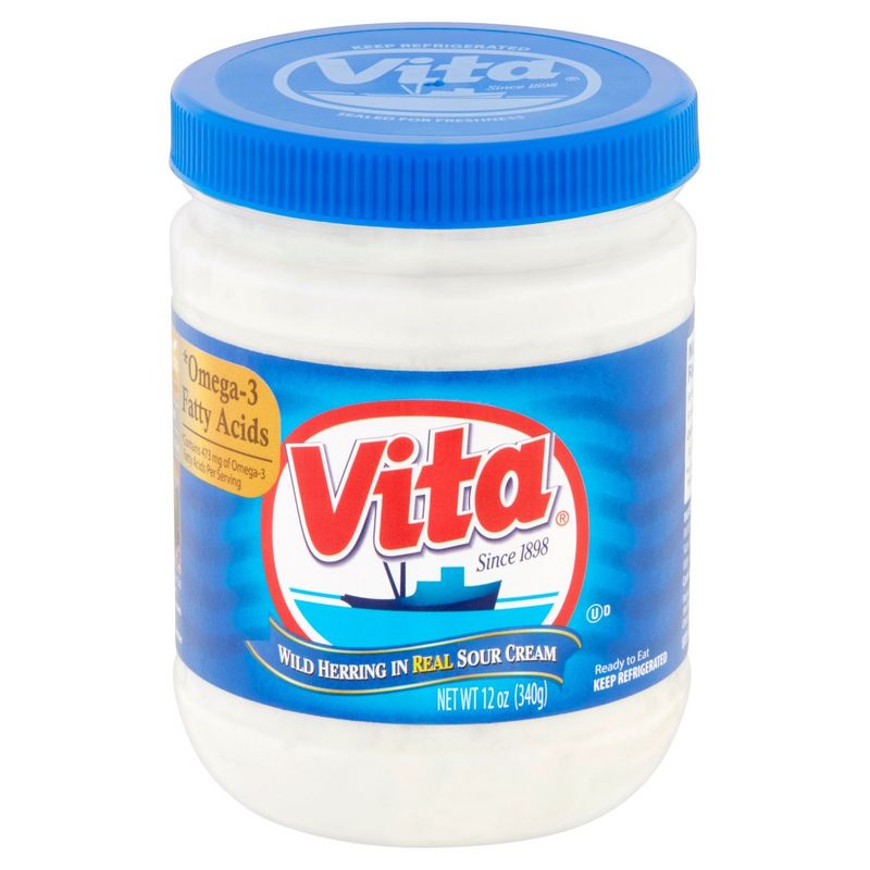 Vita Wild Herring in Real Sour Cream, 12 oz
