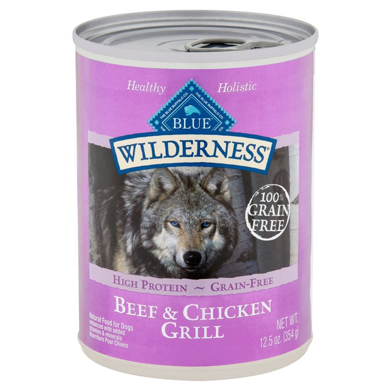 The Blue Buffalo Co. Blue Wilderness Beef &amp; Chicken Grill Natural Food for Dogs, 12.5 oz