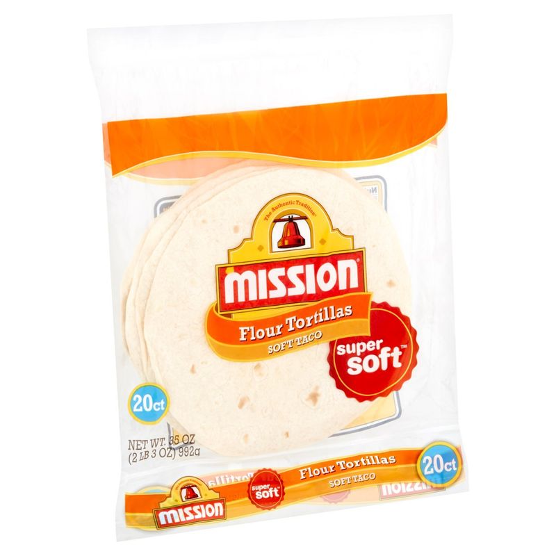 Mission Super Soft Taco Flour Tortillas, 20 count, 35 oz
