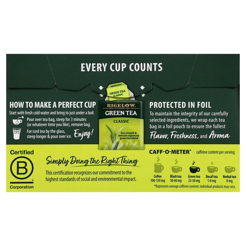 Bigelow Classic Green Tea Bags, 20 count, .91 oz