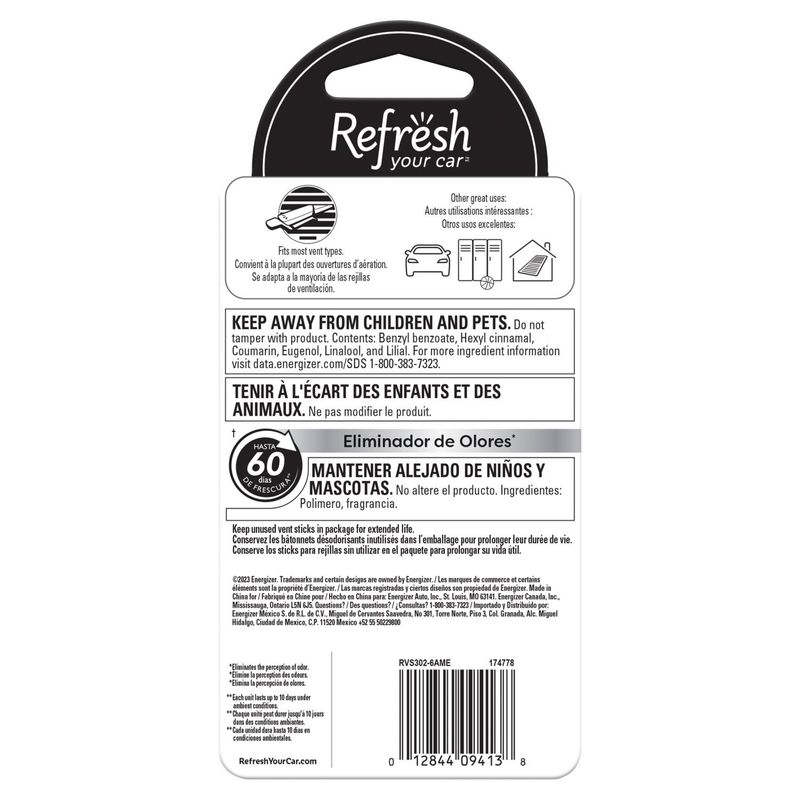 Refresh Your Car New Car Cool Breeze Air Fresheners, 6 count