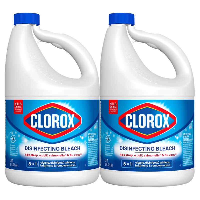 Clorox Disinfecting Bleach, 121 fl oz, 2 count