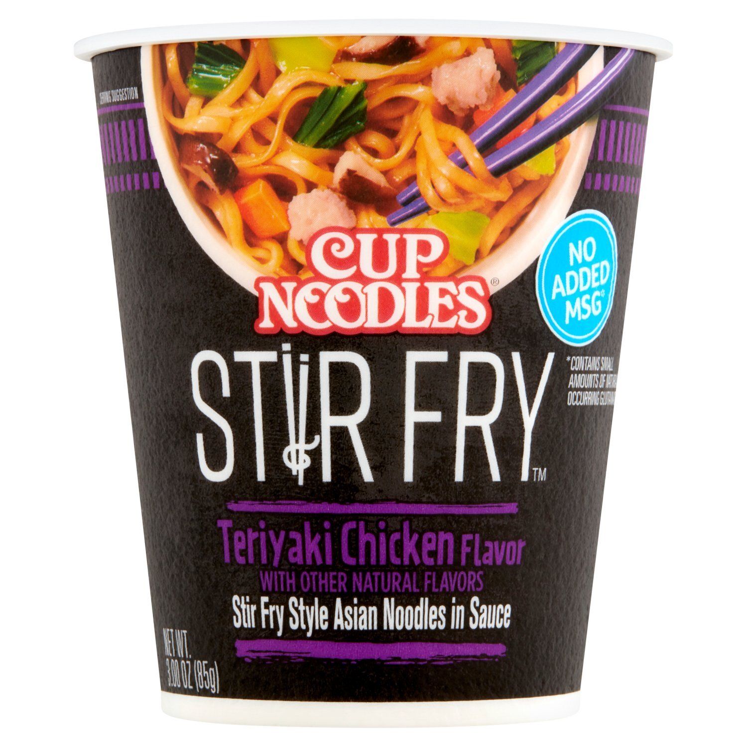 Nissin Cup Noodles Stir Fry Teriyaki Chicken Flavor Noodles, 3 oz