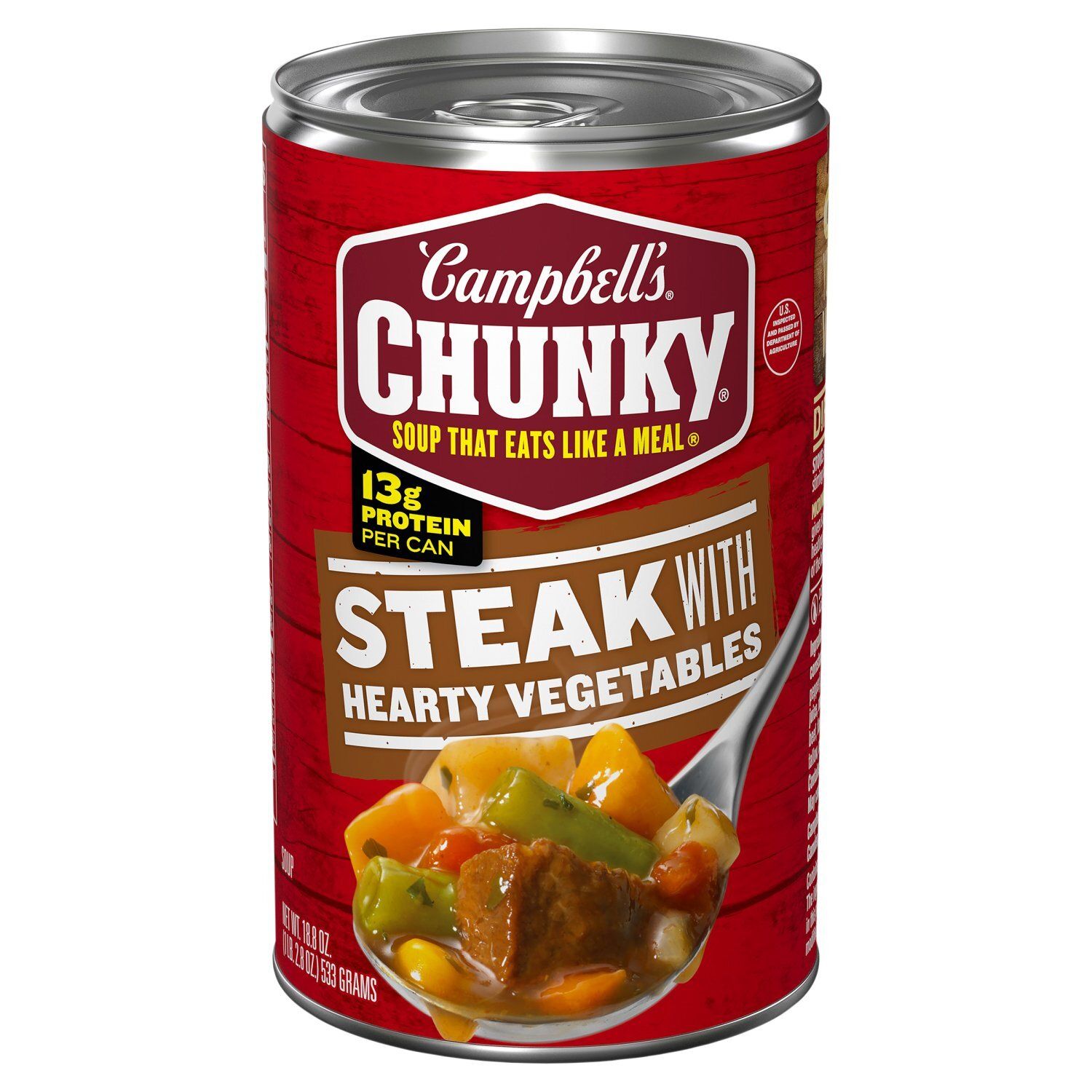 Campbell's Chunky Steak with Hearty Vegetables Soup, 18.8 oz