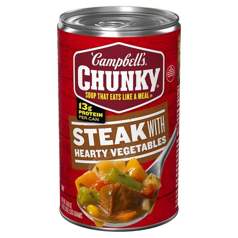 Campbell's Chunky Steak with Hearty Vegetables Soup, 18.8 oz
