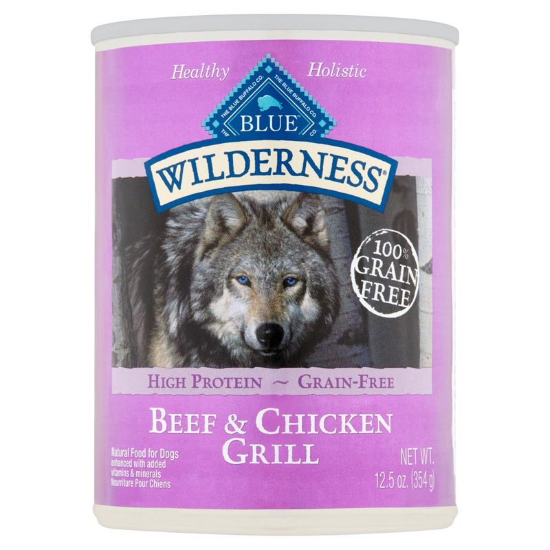 The Blue Buffalo Co. Blue Wilderness Beef &amp; Chicken Grill Natural Food for Dogs, 12.5 oz
