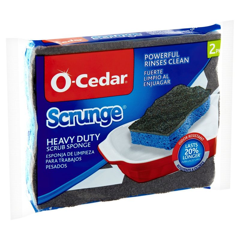O-Cedar Scrunge Heavy Duty Scrub Sponge, 2 count