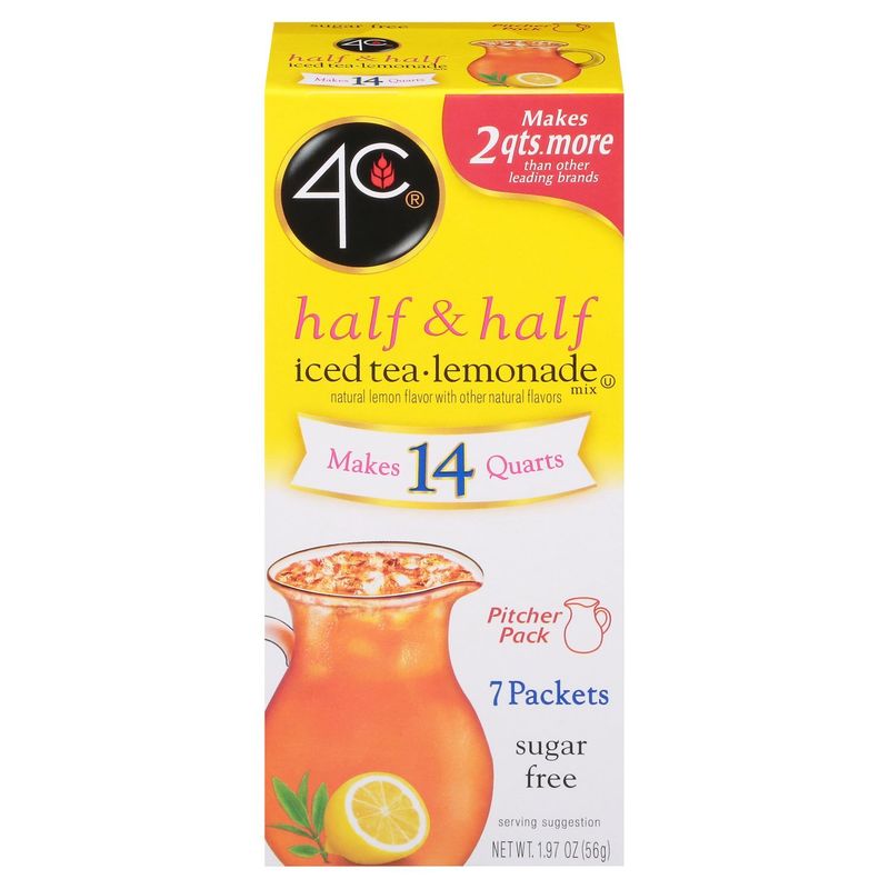4C Half &amp; Half Iced Tea Lemonade Mix, 7 count, 1.97 oz
