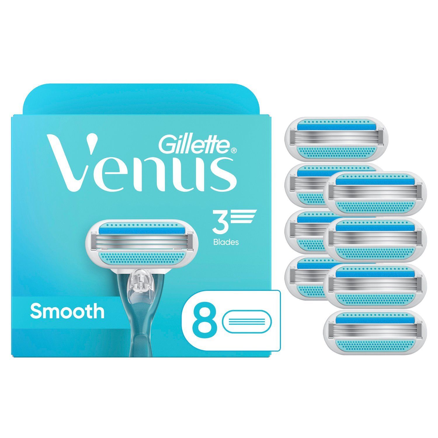 Gillette Venus Smooth Cartridges Value Pack, 8 count