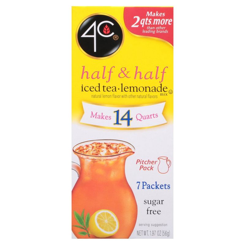 4C Half &amp; Half Iced Tea Lemonade Mix, 7 count, 1.97 oz