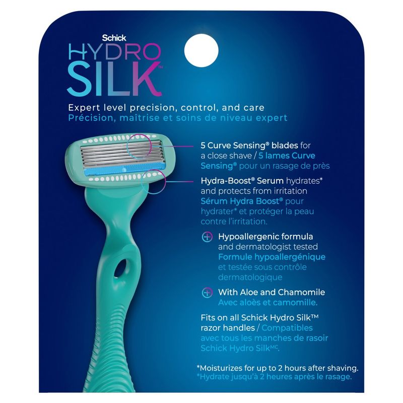 Schick Hydro Silk Sensitive Body Razor Cartridges, 4 count