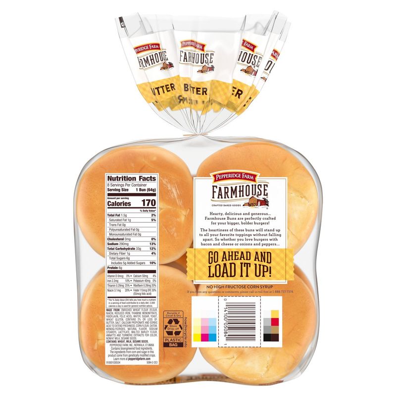 Pepperidge Farm Farmhouse Butter Buns, 8 count, 18 oz