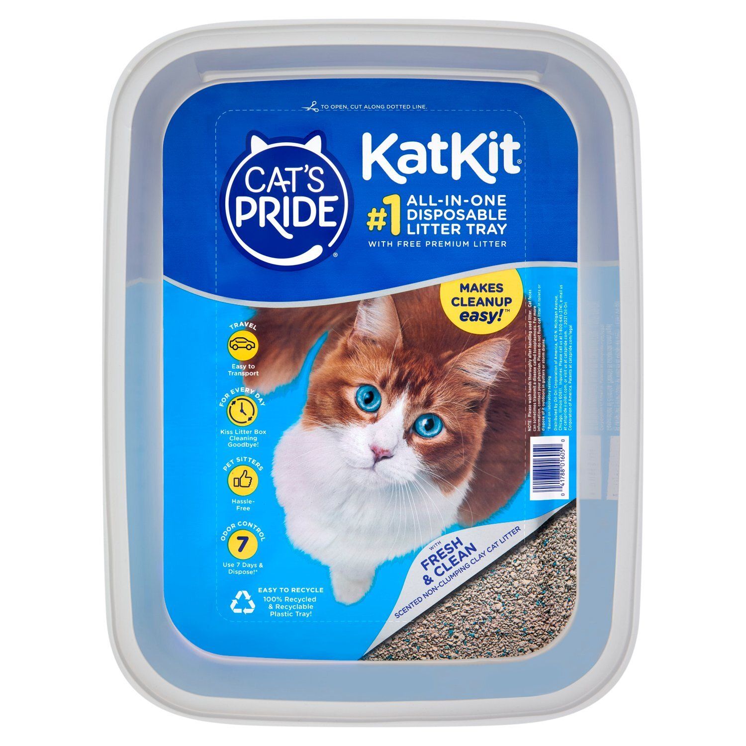 Cat's Pride KatKit All-In-One Disposable Litter Tray with Free Premium Litter