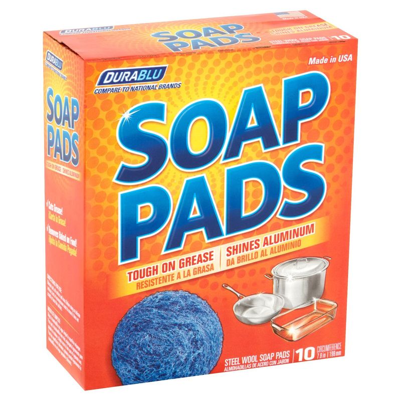 Dura Blu Steel Wool Soap Pads, 10 count
