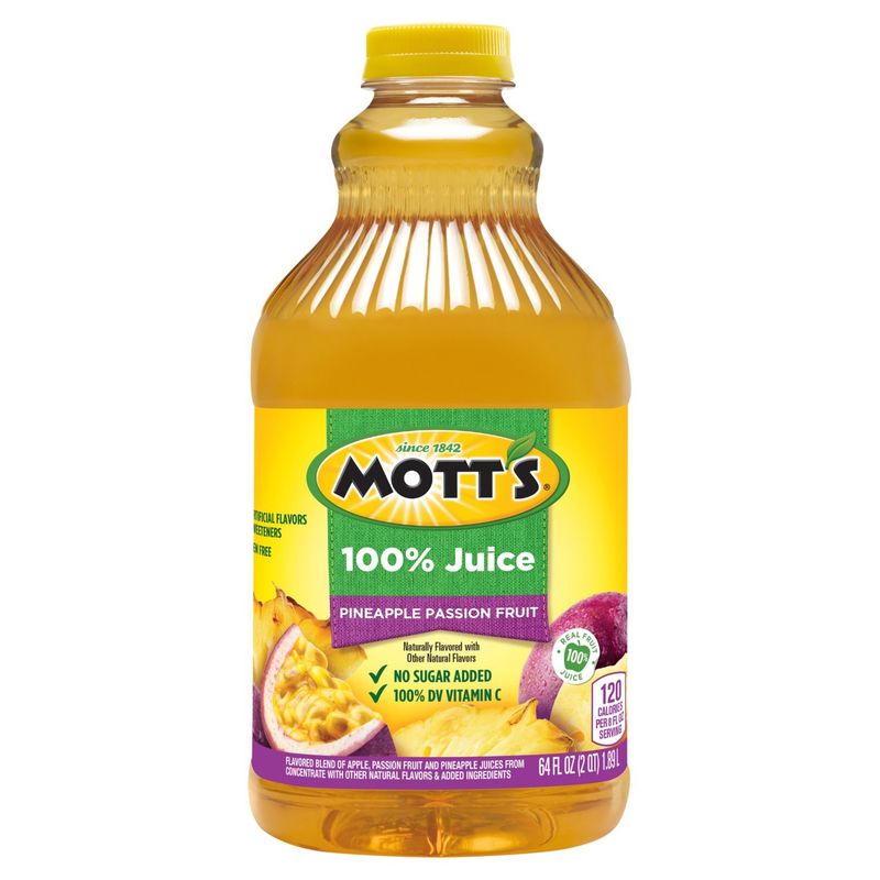 Mott's Pineapple Passion Fruit 100% Juice, 64 fl oz