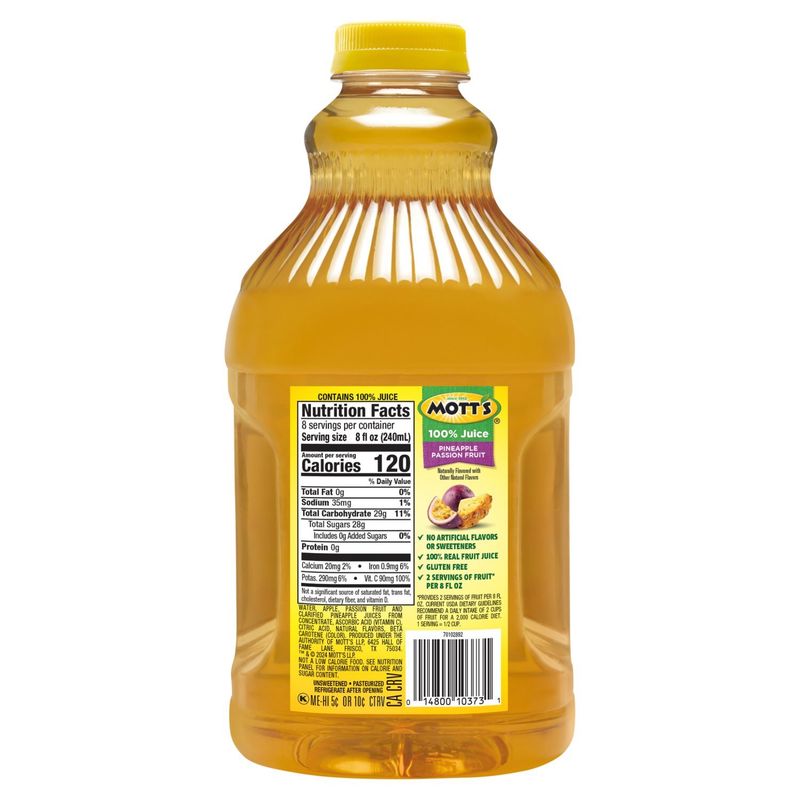 Mott's Pineapple Passion Fruit 100% Juice, 64 fl oz