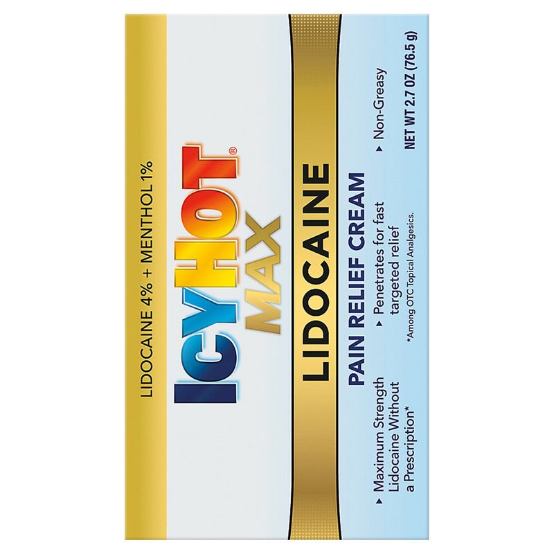 Icy Hot Max Lidocaine Pain Relief Cream, 2.7 oz