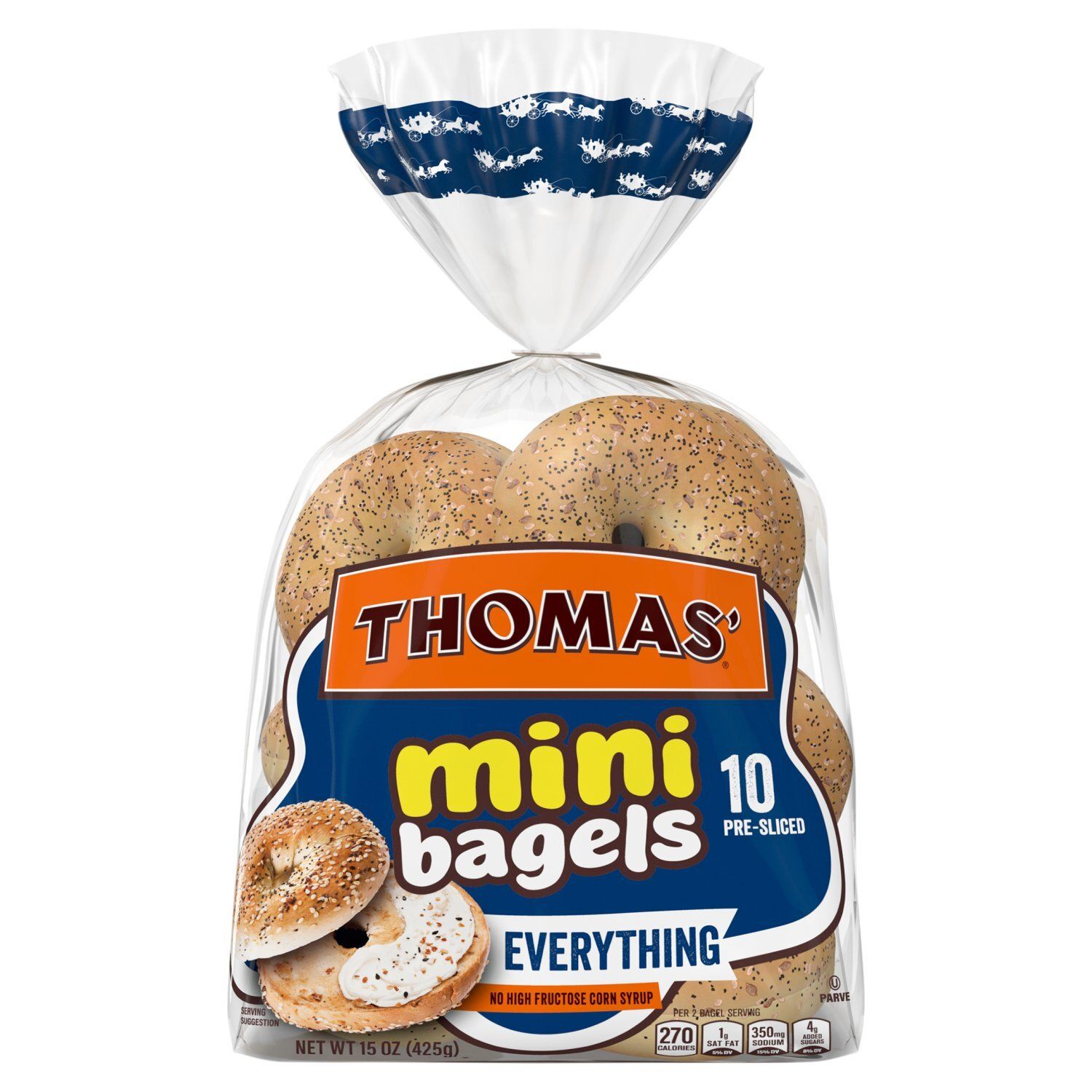 Thomas' Everything Mini Bagels, 10 count, 15 oz