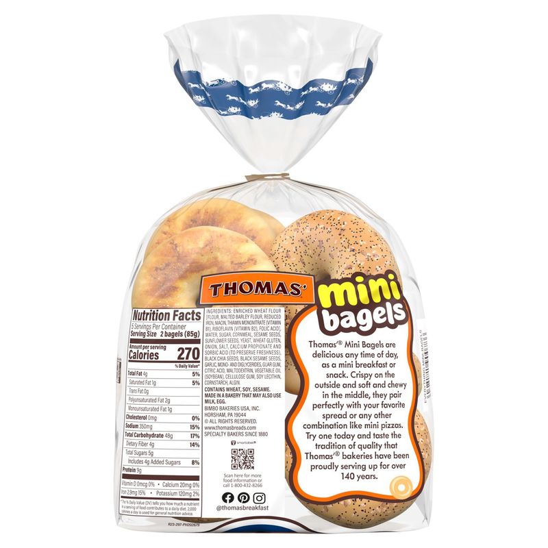 Thomas' Everything Mini Bagels, 10 count, 15 oz