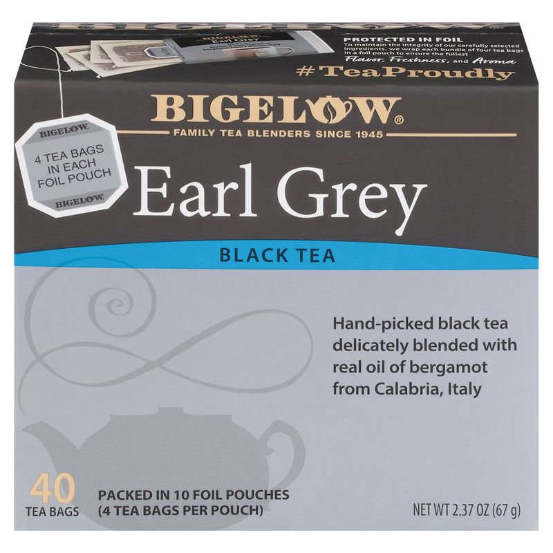 Bigelow Earl Grey Black Tea Bags, 40 count, 2.37 oz