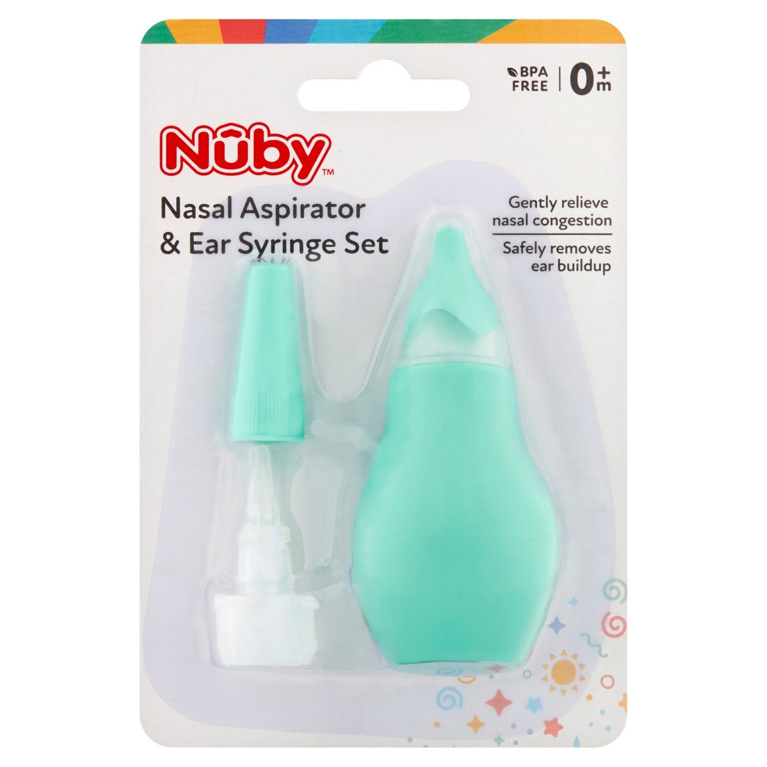 Núby Nasal Aspirator &amp; Ear Syringe Set, 0m+