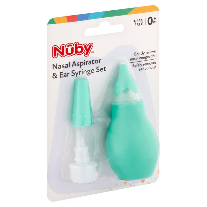 Núby Nasal Aspirator &amp; Ear Syringe Set, 0m+