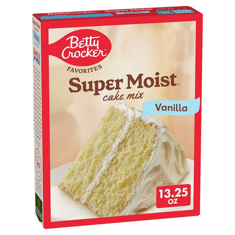 Betty Crocker Super Moist Favorites Vanilla Cake Mix, 13.25 oz