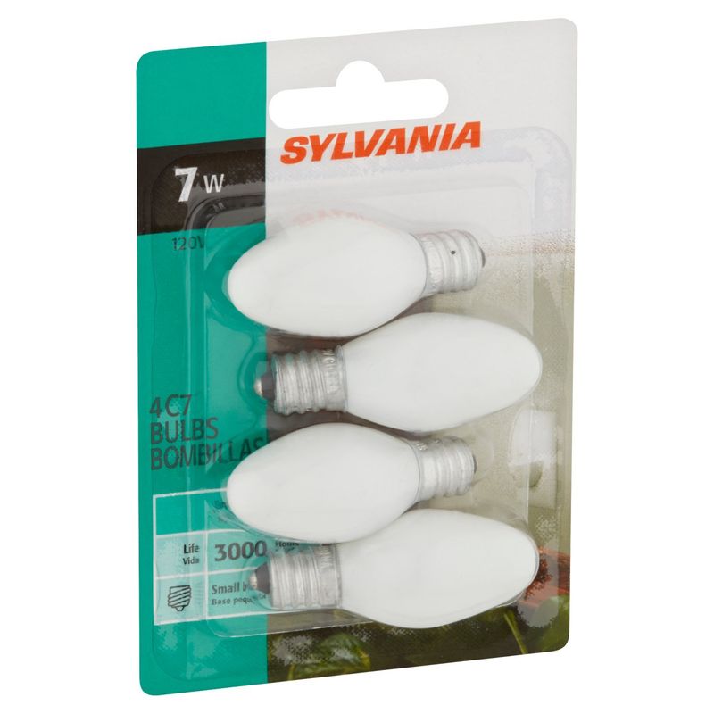 Sylvania Indoor Interior 7W C7 Bulbs, 4 count