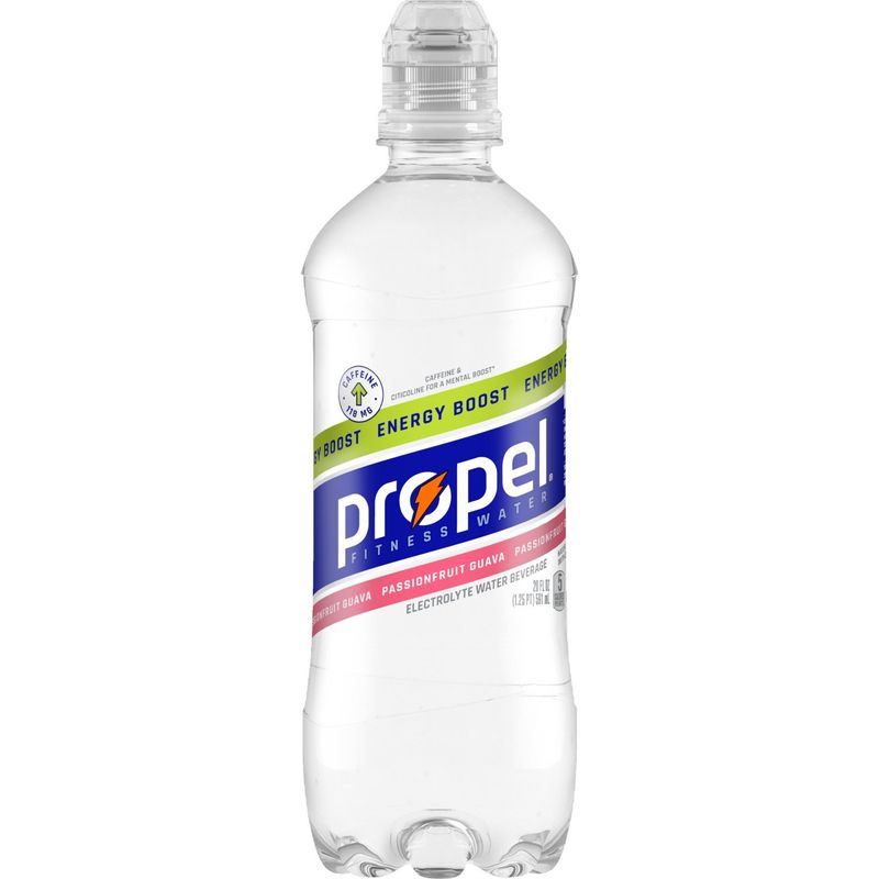 Propel Energy Boost Electrolyte Water Beverage Passion Fruit Guava 20 Fl Oz