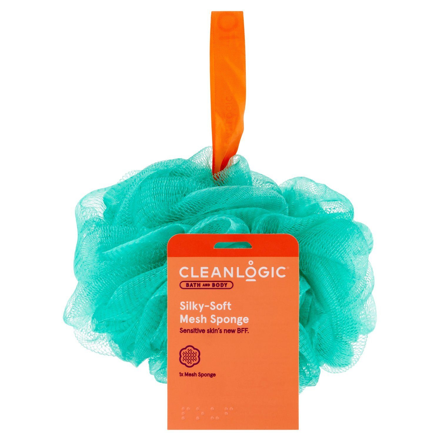 Cleanlogic Bath and Body Silky-Soft Mesh Sponge