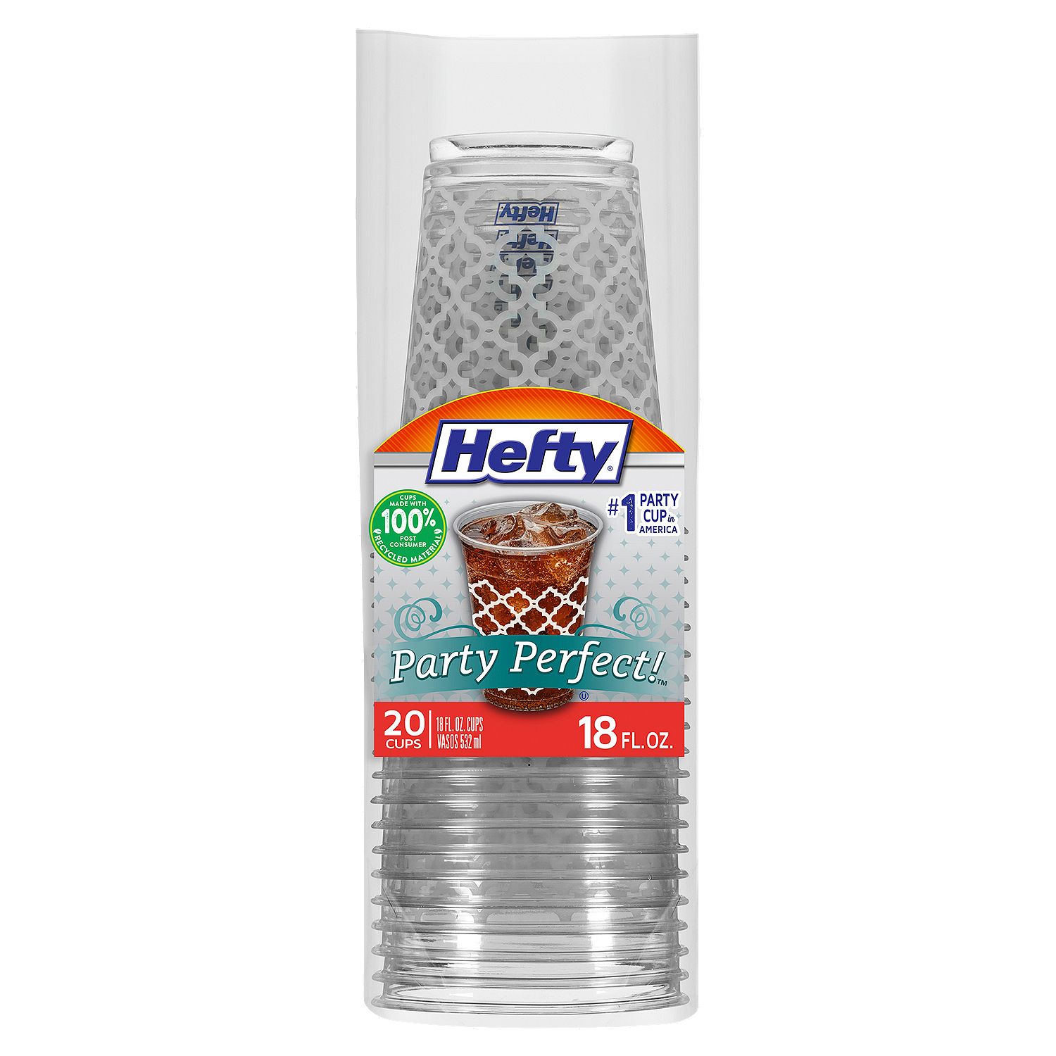 Hefty Party Perfect! 18 fl oz Cups, 20 count