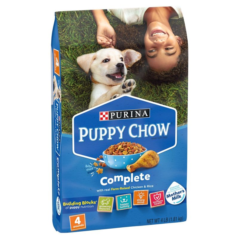 Purina Puppy Chow Complete with Real Farm-Raised Chicken &amp; Rice Puppy Food, 4 lb