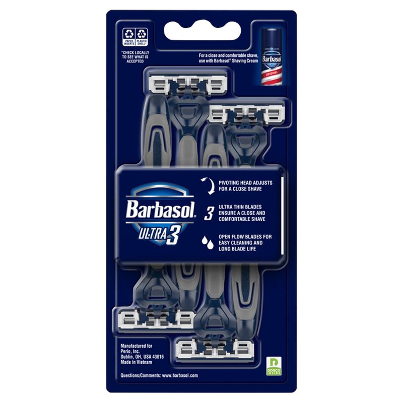 Barbasol Ultra 3 Disposable Razors, 4 count