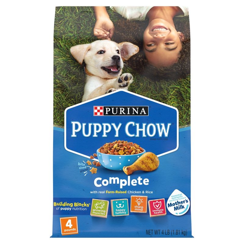 Purina Puppy Chow Complete with Real Farm-Raised Chicken &amp; Rice Puppy Food, 4 lb