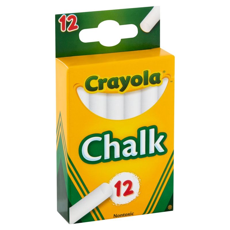 Crayola White Chalk Sticks, 12 count