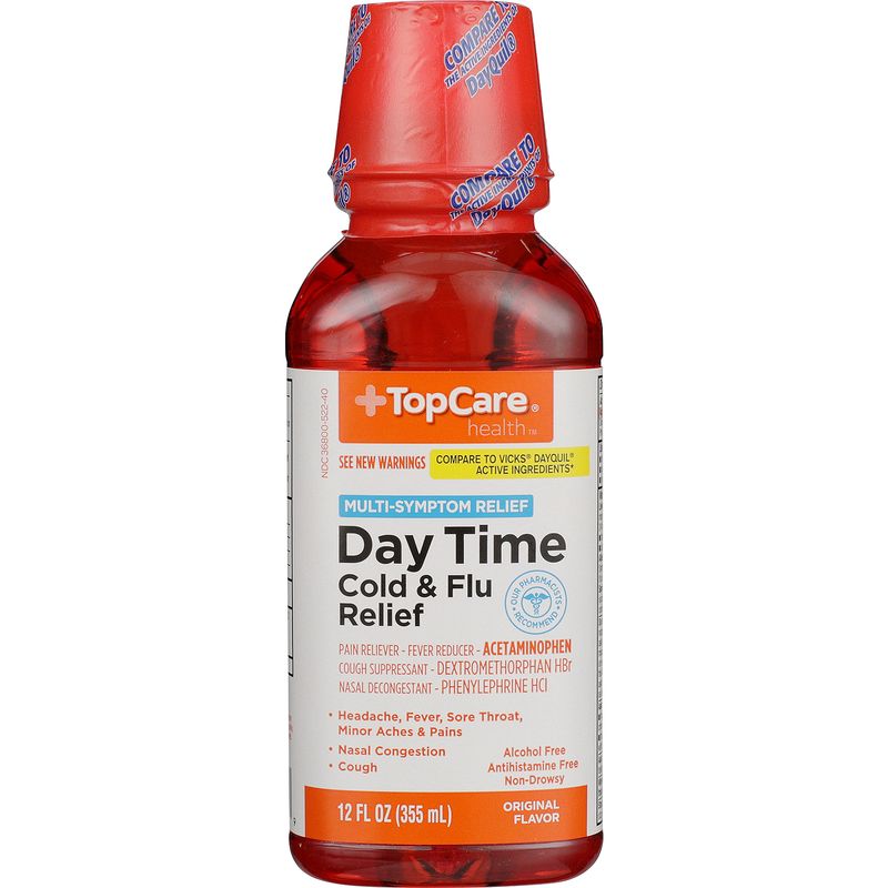 TopCare Cold and Flu Relief Daytime - Original Flavor, 12 oz