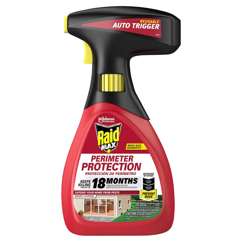 Raid Max Perimeter Protection, Multi Insect Killer Spray Indoor &amp; Outdoor Use, 30 fl. oz 887 mL